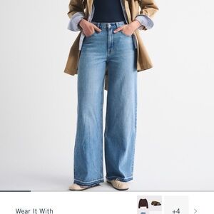 Abercrombie & Fitch Light Blue Wide-Leg Women’s Jeans